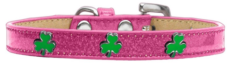 Shamrock Widget Dog Collar Pink Ice Cream Size 10